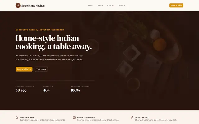 TableTurn homepage